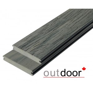 Доска террасная из ДПК Outdoor 3D полнотелая STORM/OLD WOOD GREY серая 140х21х2900 мм, м2